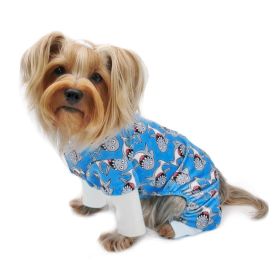 Ultra Soft Plush Minky Silly Sharks Pajamas - L