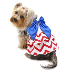 Patriotic Red/White/Blue Large Bow Sundress - L