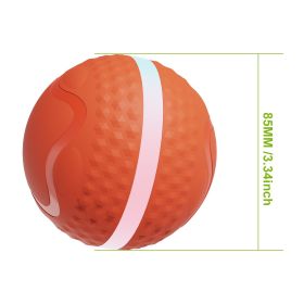 Smart Interactive Dog Toys, Automatic Moving Ball With Lighting Modes,  Interactive Dog Toys For Dog Enrichment & Stimulation, Motion Activated R (Color: Orange)